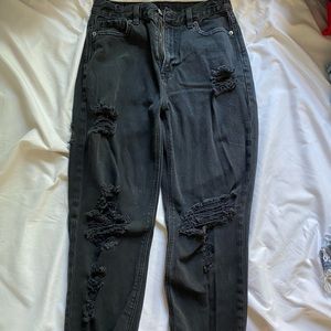 American Eagle Black Ripped Jeans